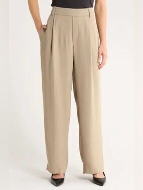 Vince Camel Beige Tailored Pressed Business Casual Neutral Office Pull On Pants